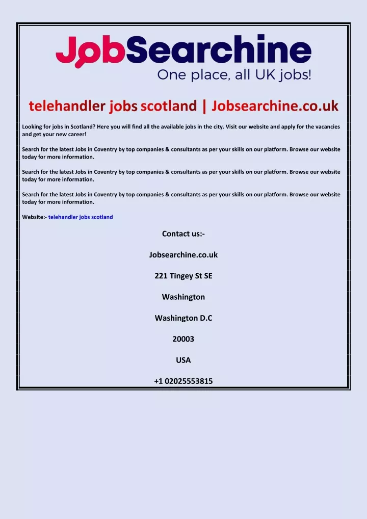 looking for jobs in scotland here you will find