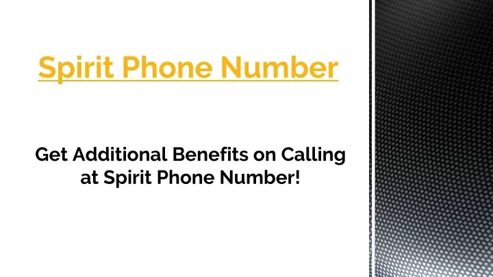 spirit phone number