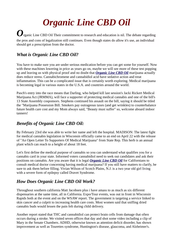 organic line cbd oil o rganic line cbd oil their