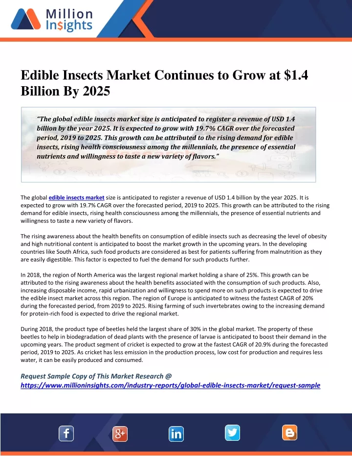 edible insects market continues to grow