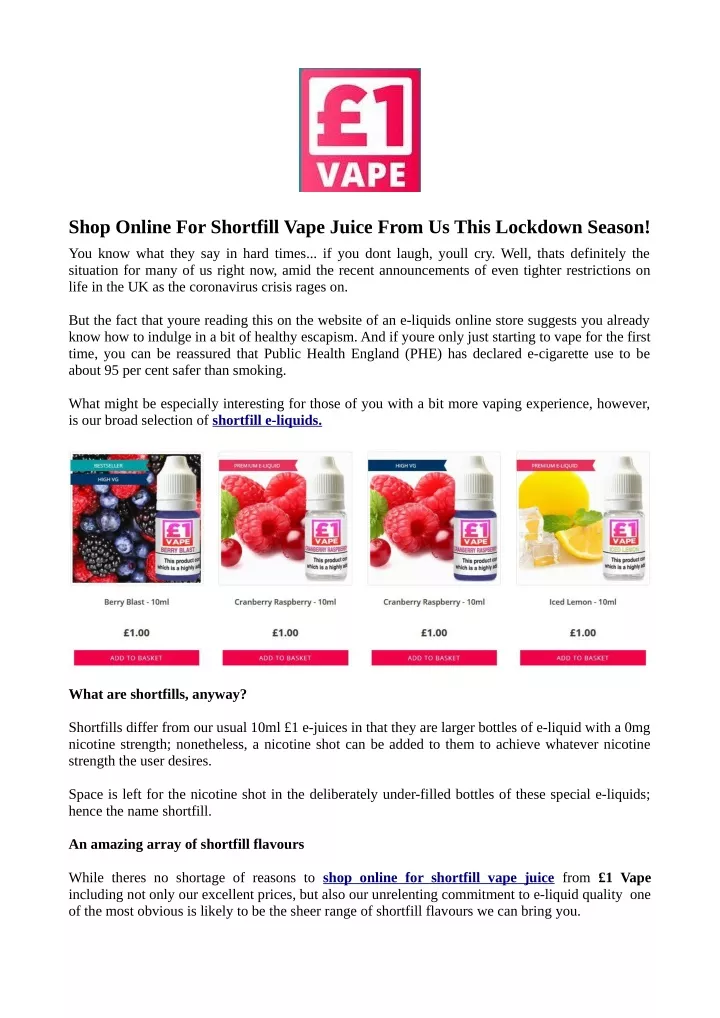 shop online for shortfill vape juice from us this