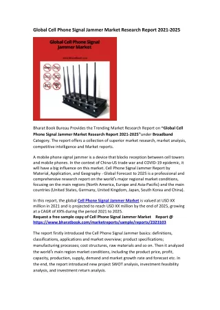 global cell phone signal jammer market research