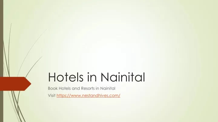 hotels in nainital