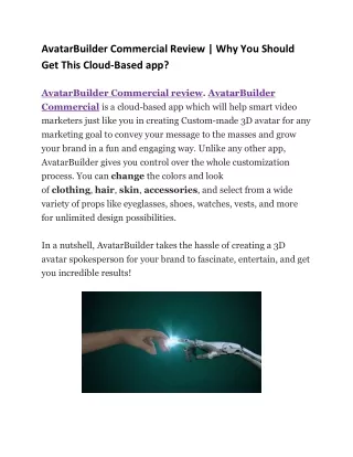 avatarbuilder commercial review why you should