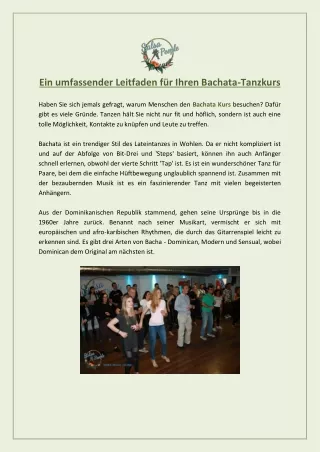 ein umfassender leitfaden f r ihren bachata