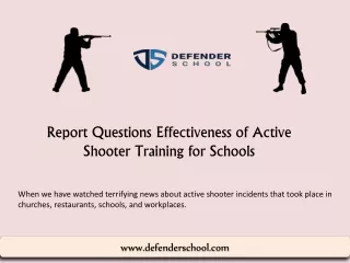 Report Questions Effectiveness of Active Shooter Training for Schools