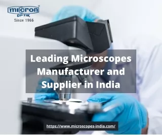 Micron Optik - The Best Microscopes Manufacturer in India