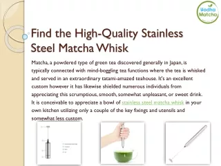 Find the High-Quality Stainless Steel Matcha Whisk