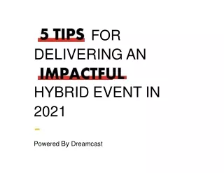 for delivering an hybrid event in 2021 powered