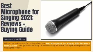 Best Microphone for Singing 2021 Reviews   Buying Guide