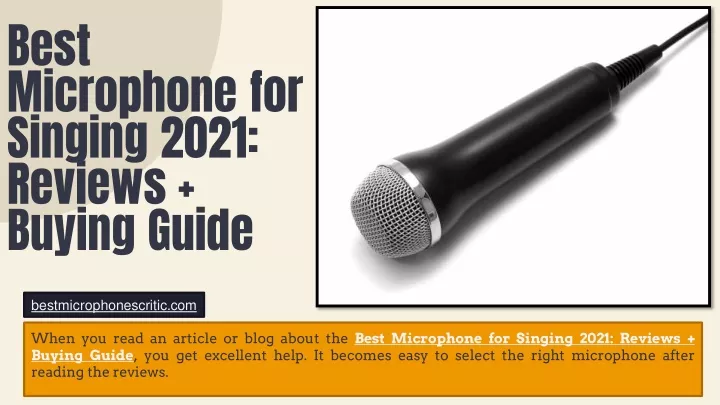 best microphone for singing 2021 reviews buying