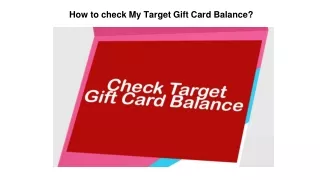 how to check my target gift card balance