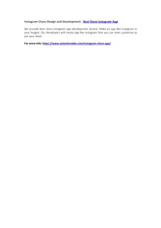 instagram clone design and development best clone