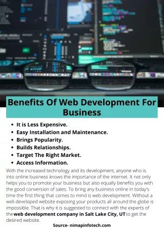 benefits of web development for business