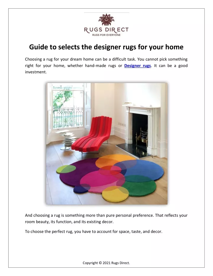 guide to selects the designer rugs for your home