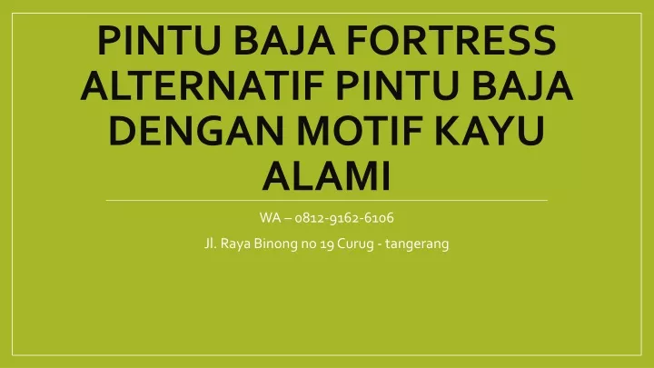 pintu baja fortress alternatif pintu baja dengan motif kayu alami