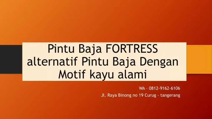 pintu baja fortress alternatif pintu baja dengan motif kayu alami