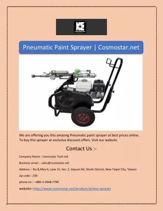 pneumatic paint sprayer cosmostar net