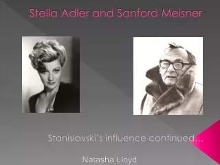 Natasha Lloyd | Stella Adler and Sanford Meisner