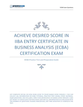 ecba exam questions