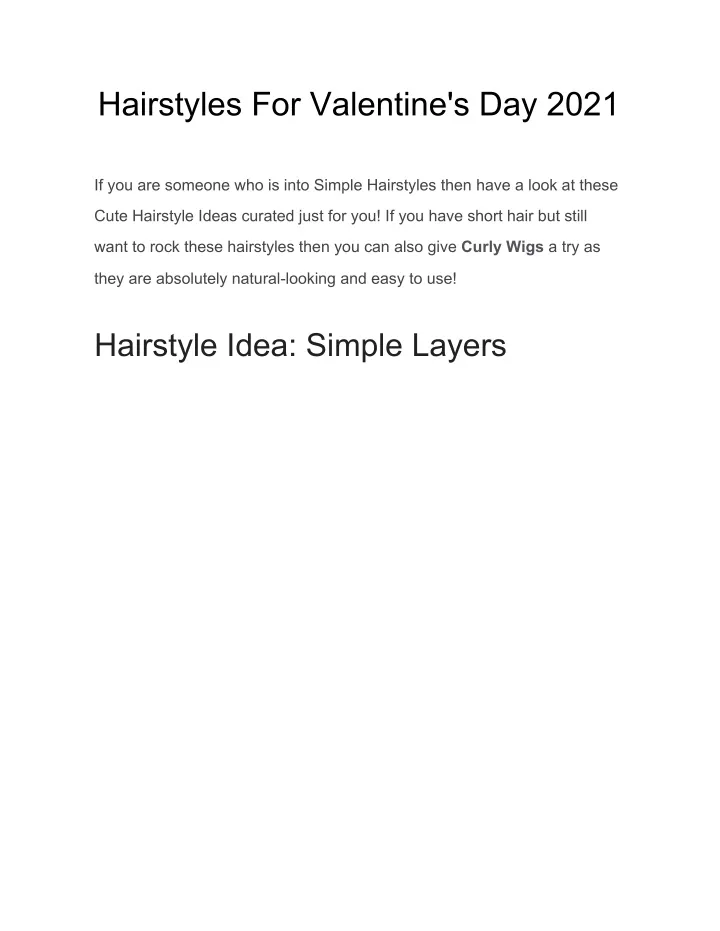 hairstyles for valentine s day 2021