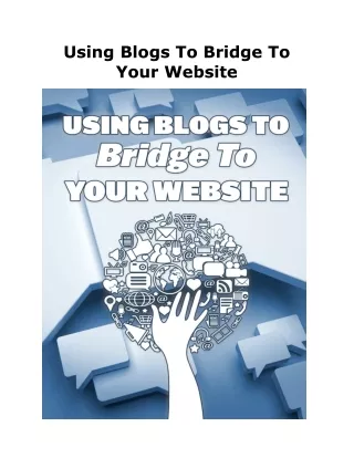 using blogs to bridge to your website