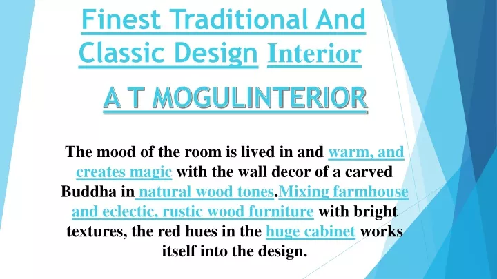 finest traditional and classic design interior