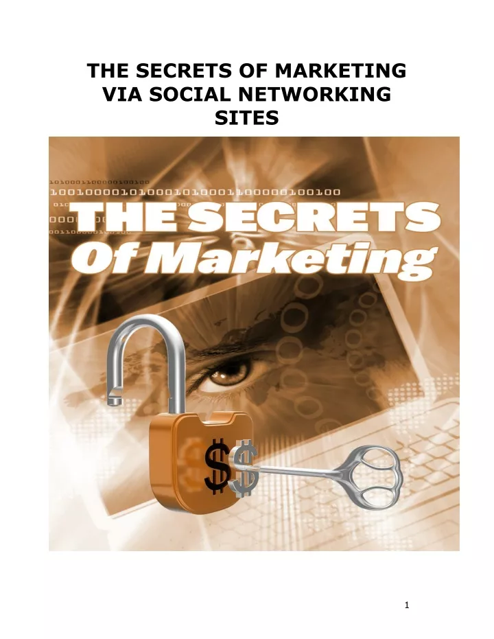the secrets of marketing via social networking