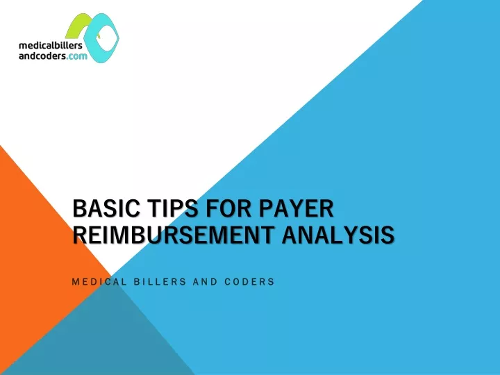 basic tips for payer reimbursement analysis