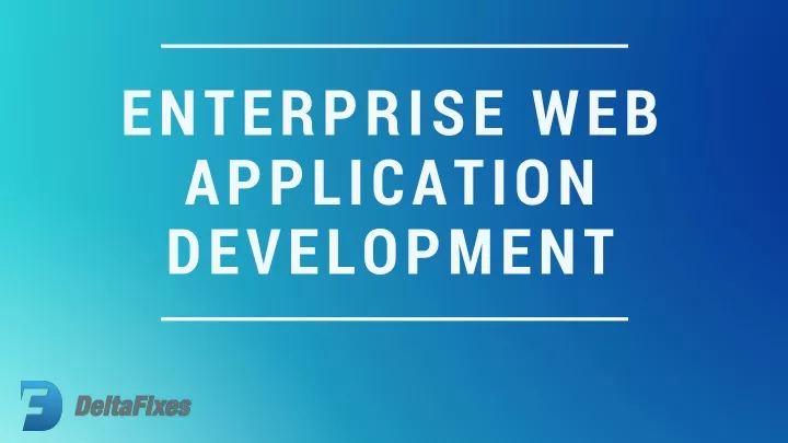 enterprise web application development