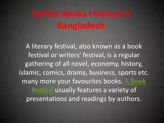 Online Book Festival in Bangladesh