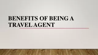 Benefits of Being a Travel Agent