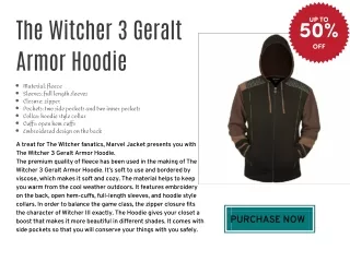 The Witcher 3 Geralt Armor Hoodie