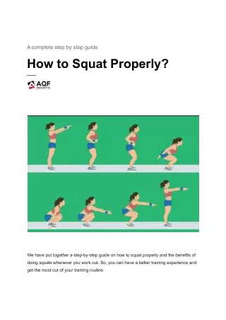 A step by step guide on how to squat properly.