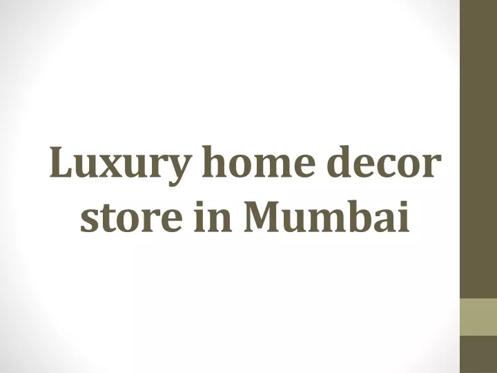 luxury home decor store in mumbai