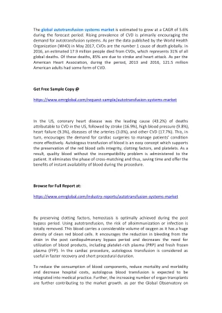 the global autotransfusion systems market
