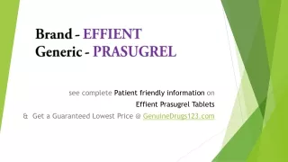 brand effient generic prasugrel