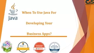 when to use java for developing your business apps
