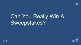 Online Sweepstakes Real Money