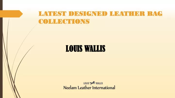 latest designed leather bag collections