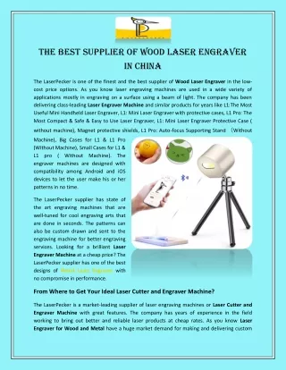 The Best Supplier of Wood Laser Engraver in China