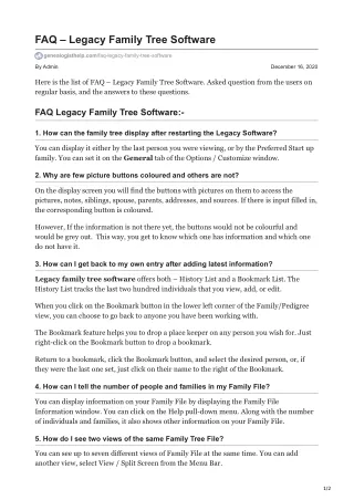 faq legacy family tree software