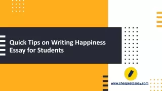 Quick Tips on Writing Happiness Essay for Students
