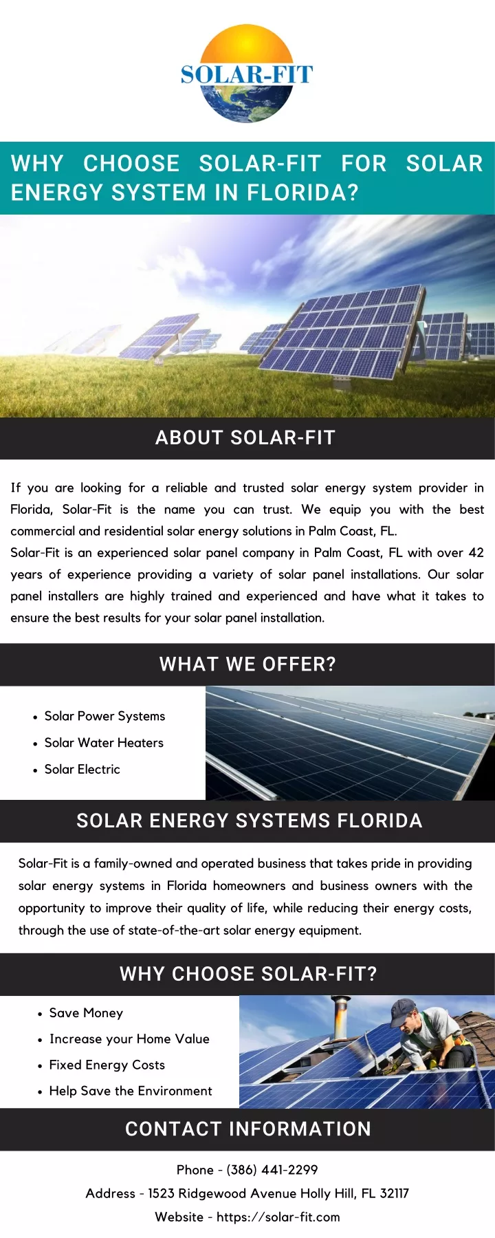 why choose solar fit for solar energy system