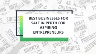 Top Businesses For Sale In Perth For Aspiring Entrepreneurs