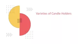 Varieties of Candle Holders | The Decor Circle