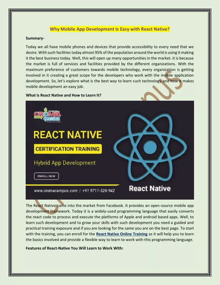 why mobile app development is easy with react