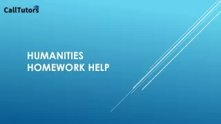 humanities homework help