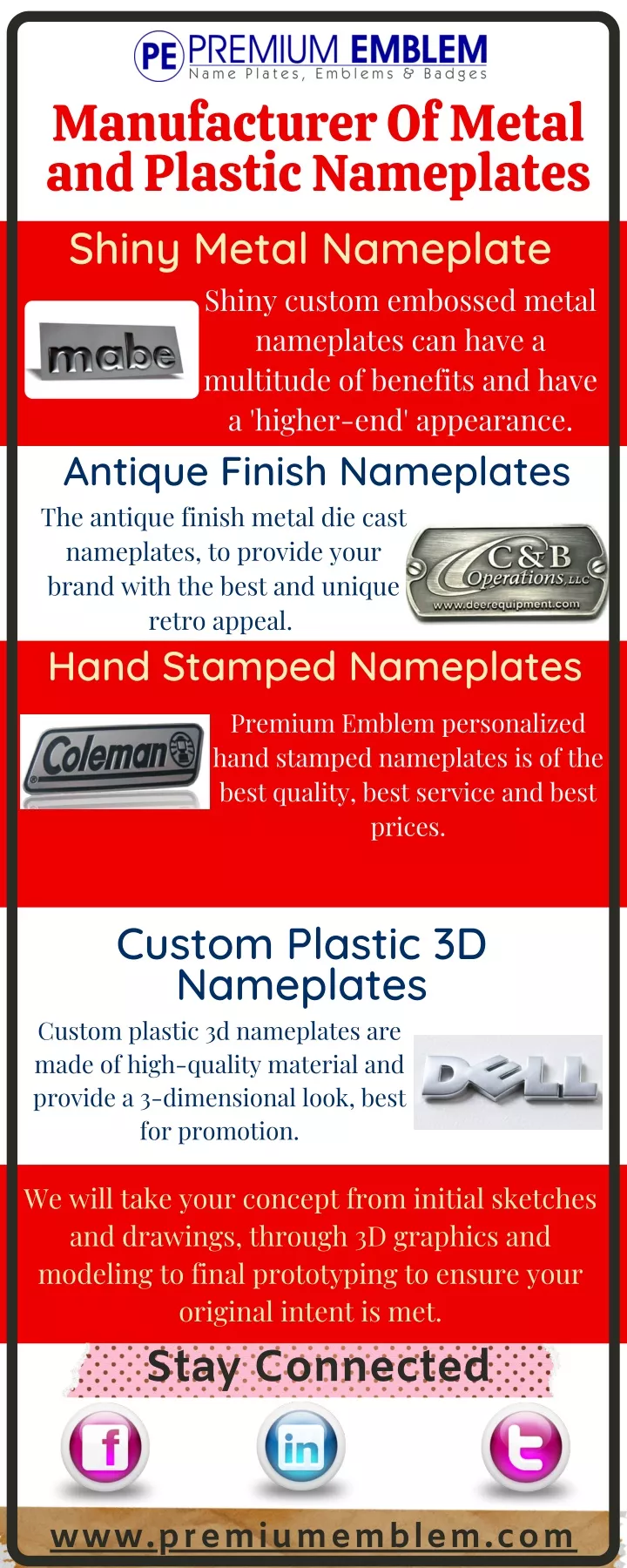 manufacturer of metal and plastic nameplates