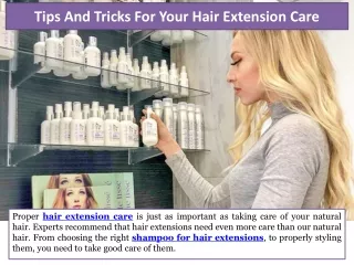tips and tricks for your hair extension care
